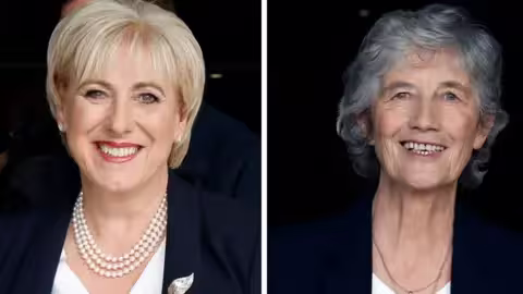 Heather Humphreys et Catherine Connolly sont les deux candidates à l'élection.